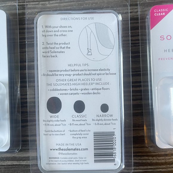 Solemates Classic Clear Heel Protector Bundle of 3 - Picture 6 of 9